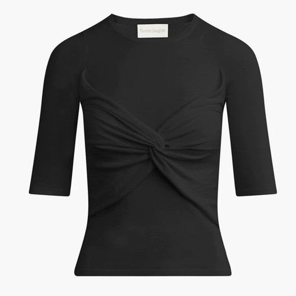 Favorite Daughter Twist Front Cut-Out T-Shirt - M - Picture 1 of 4